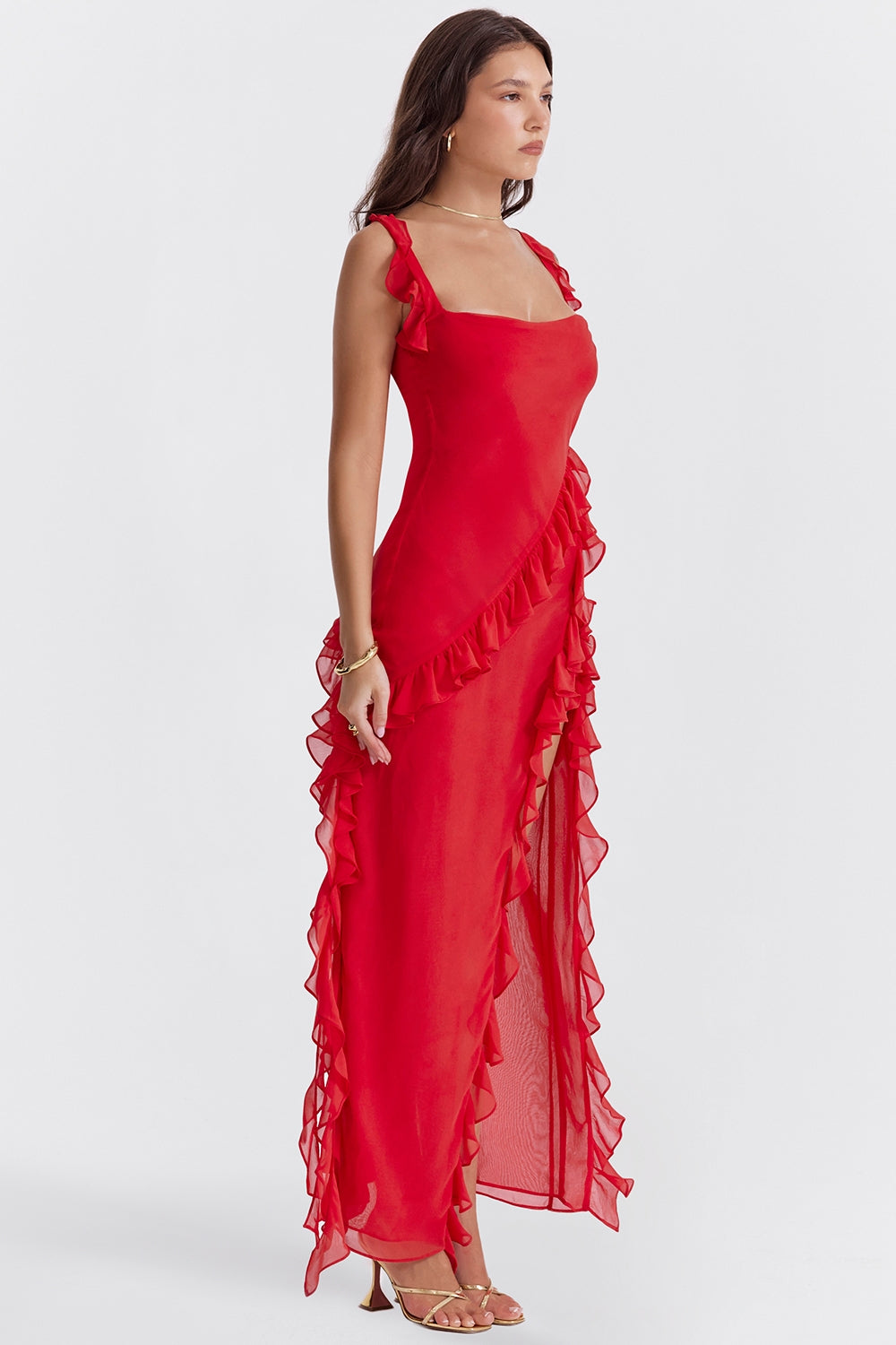 Victoria Ruffle Maxi Dress